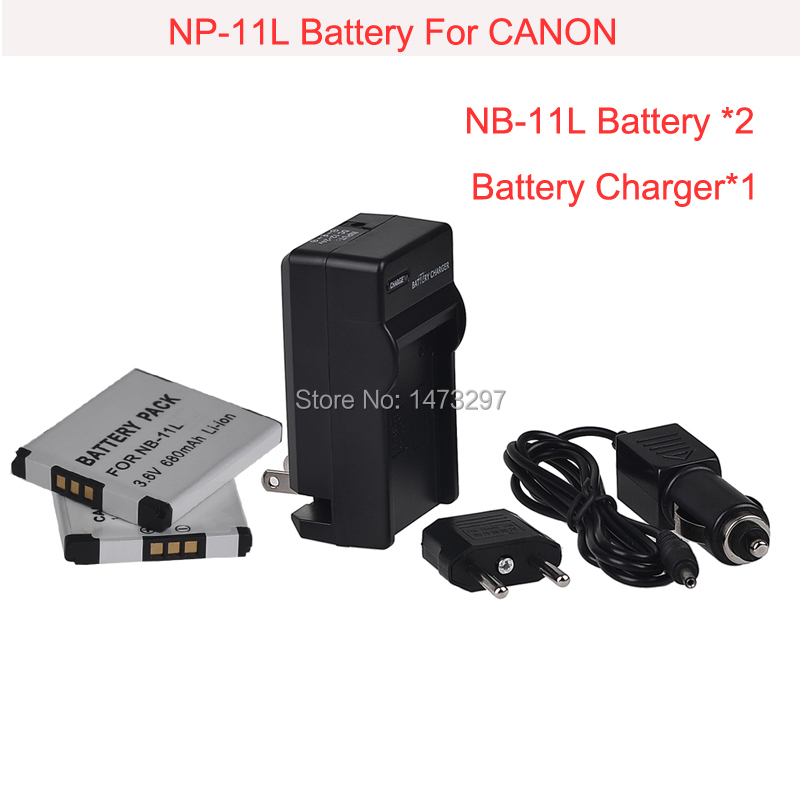 2x  680  NB-11L NB11L  + +     Canon PowerShot ELPH 110 320 HS A2300 A2400 A3400 A4000 IS 
