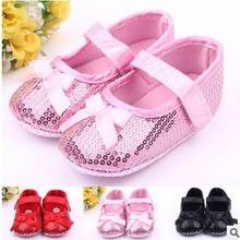 2016 adorable baby first walker font b shoes b font princess glittering soft pink single girls