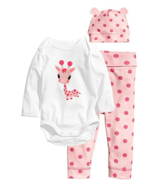 Baby Kids Boys Girls Clothing Sets Long sleeve+hat+pants 3pc Casual Cute Spring Clothing 04