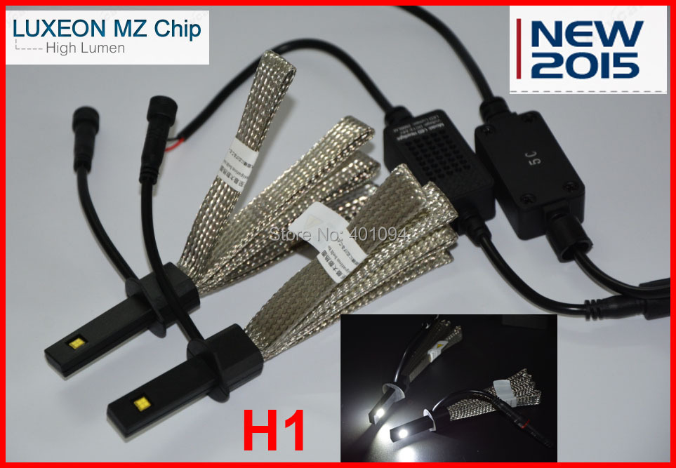 1 Set 2015 NEW H1 40W 5000LM CREE / Philip LED Headlight Kit LUXEON MZ CHIP 12/24V Xenon White 6K Driving Fog Lamp H3 H7 H8 H11