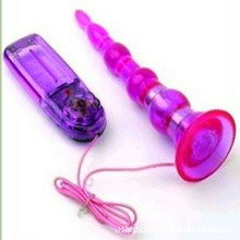 waterproof G spot vibration anal plug pull beads,ABS plastic men and women dual purpose, anal stimulation masturbation sex toys