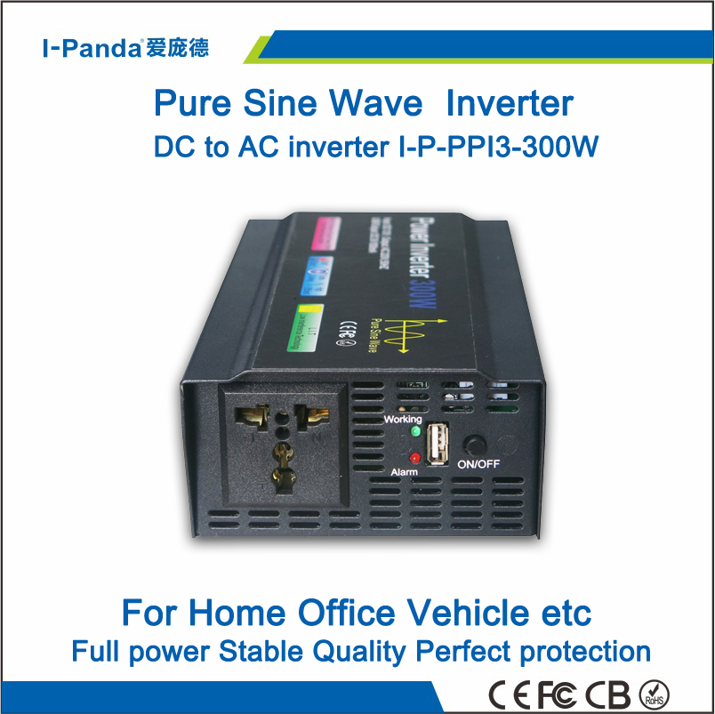 300W Pure Sine Wave Inverter 12VDC 110VAC 12V 110V, 220V CE ROHS,Solar Inverter,DC AC Power inverter,Car Inverter Inversor