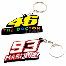 PVC Rubber Motorcycle Key rings Keychain Motocross Keyring Moto Fans Souvenirs Gift For Marc Marquez 93 valentino rossi 46