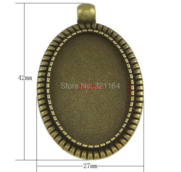 Free shipping!!!Zinc Alloy Pendant Setting,Wedding, Flat Oval, antique bronze color plated, nickel, lead & cadmium free