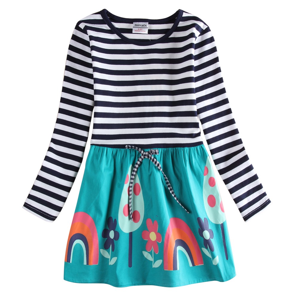 2015 new DESIGN spring autumn cute dresses fashion  long sleeve dress for baby girls