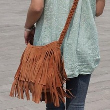 2015 New Fashion Tassel Shoulder Bag Women s Hot Sale Suede Fringe Handbags Messenger Bags E2shopping