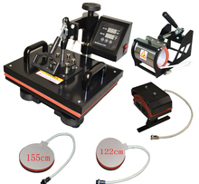 high quality hats t-shirts heat sublimation machine black color heat press printing machines hot sale cheap price