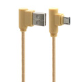 Nylon Braided Mobile Phone Cable 90 Degree Right Angle Micro USB to 90 Degree Left Angle