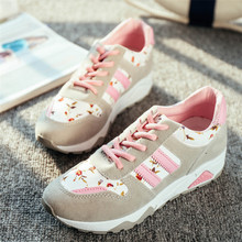 2015 new fashion women sneakers shoes sapatilha women s casual flats sport shoes woman floral printed