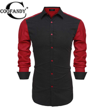 Coofandy 2016 Men Dot Casual Shirts For Men Hot Sale Plus Size 3XL Long Sleeve Slim Fit Men Dress Shirts Men Camisas Masculinas