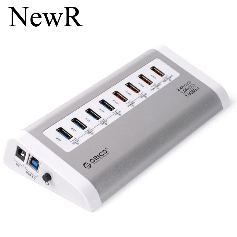 ORICO алюминиевый 4 порта USB3.0 хаб + 4 порт bc1.2 USB зарядное устр ORICO алюминиевый 4 порта USB3.0 хаб + 4 порт bc1.2 USB зарядное устр