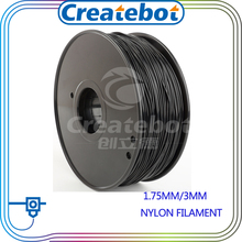 Fdm 3d printer 1 75mm 3mm 3d filament nylon black color PA nylon filament 1 kg