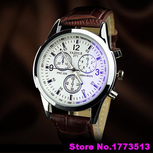 Unisex Military Business Stainless Steel Case Faux Leather Analog Quartz WatchPopular Product 4KP8