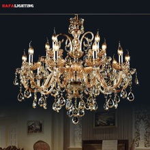 15 Arms crystal chandelier Light Luxury Modern crystal Lamp chandelier Lighting champage Crystal Top K9