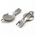 Outdoor Stainless Steel Folding Spoon Tableware Camping Cookware Picnic Travel Healthy Clean Environmental Spoon 27g Tableware