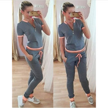 2016 Summer tracksuit women sweat shirt Print tracksuit Long Pants Pullover Tops Womens set Women Sport Suits