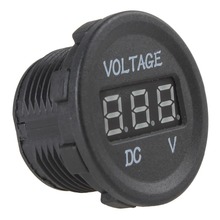 Nueva prueba de agua 12 V – 24 V coche de la motocicleta azul rojo Display LED verde Digital DC voltímetro Meter