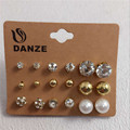 Factory Price Good Quality Stud Earrings Fashion Jewelry For Women Classic Style Gold Filled Pearl Fire