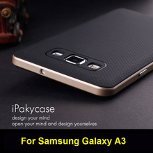 For Samsung Galaxy A3 case Ipaky Brand PC Frame Silicone back cover cellphone case for Samsung