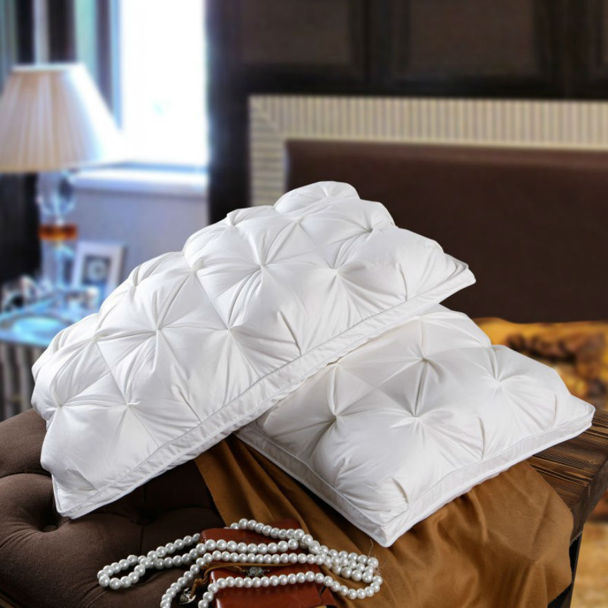 48*74cm Luxury Bread Style Rectangle Goose/Duck Feather Down Pillows White Color Down-Proof Cotton Fabric Soft Bedding Pillow