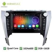 Quad core Android 5.1.1 2Din 8″ WIFI FM BT 1024*600 Car DVD Player Radio Stereo PC Audio Screen GPS For Toyota Camry 2012-2014