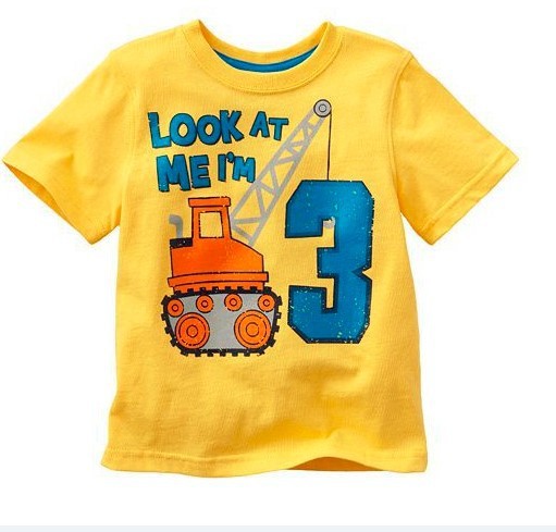 Retail Brand 1 piece 2014 New Children's T-shirt boys' Tees Baby Boy Clothing Litle boy Summer tshirt Designer Cotton Cartoon