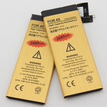 2 PCS New High Capacity Battery For iPhone 4S 1430mAh Mobile Phone Batteries 3 7V With