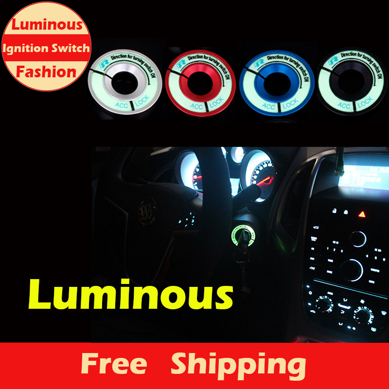 New Fashion Style Luminous Ignition Switch Cover for VW Golf Polo Passat Eos Tiguan Audi A3