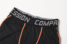 Men running compression pants high elastic spandex cycling basketball pants under skin tights base layers athletic