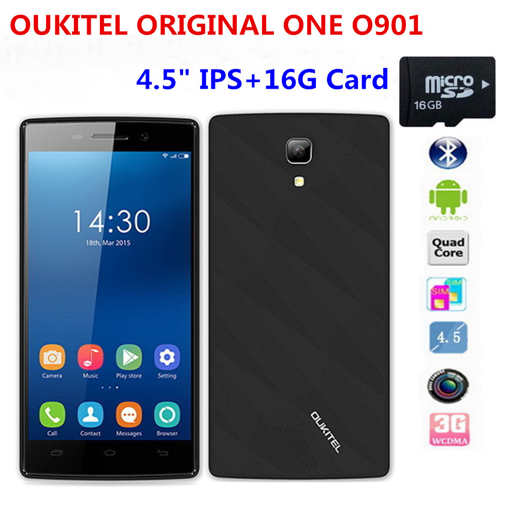 OUKITEL ORIGINAL ONE O901 Android4 4 KitKat Unlocked Phone MTK6582 Quad Core 512MBRAM 4GB ROM 3G