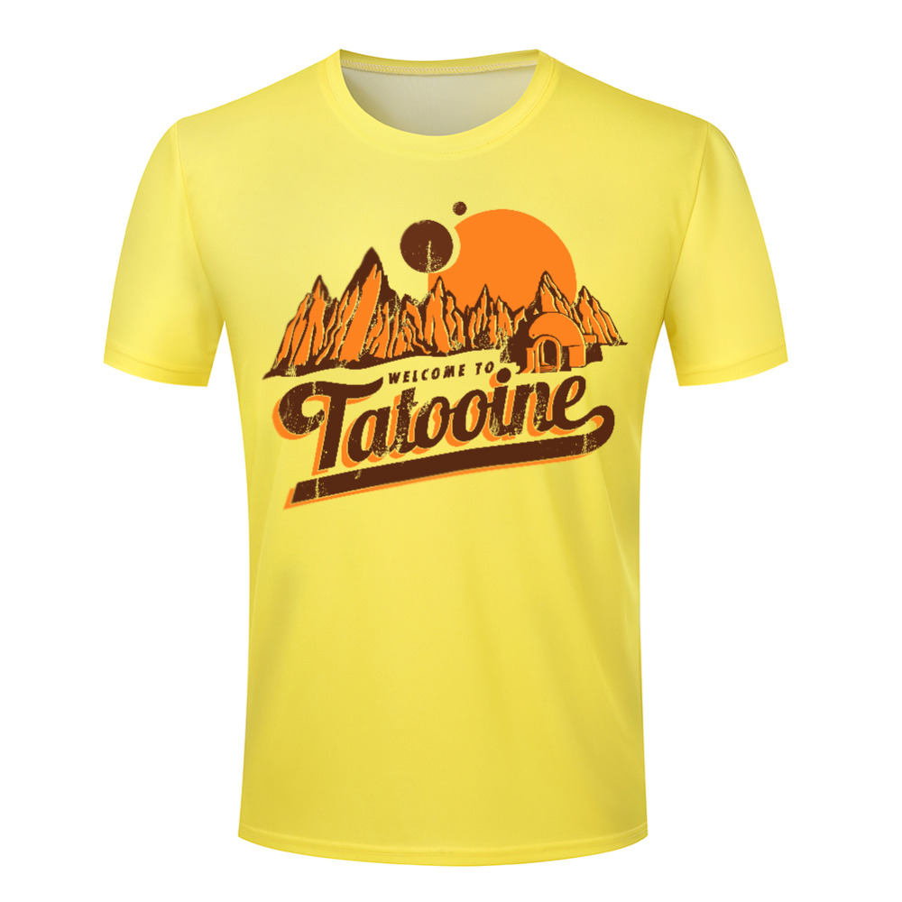 Cheap New Fashion Men T Shirts Star Wars Welcome to Tatooine Man Clothing Camisetas Male T-shirt O Neck Top Tees Short Sleeve