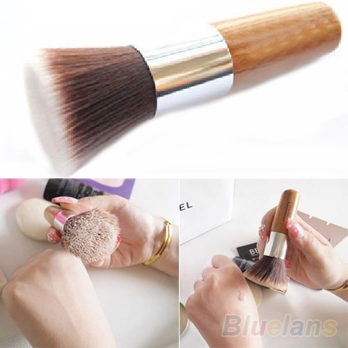 Flat Top Buffer Foundation Powder Brush Cosmetic Makeup Basic Tool Wooden Handle 028M 3CSY