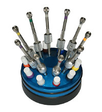 Envío libre 10 de acero inoxidable destornilladores con la rotación de Base reloj destornilladores reloj Kit de herramientas de reparación herramientas