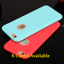 New Arrival case for iphone 6 6S 4.7inch Candy colors Soft TPU Silicon phone cases Coque with logo window Accessories
