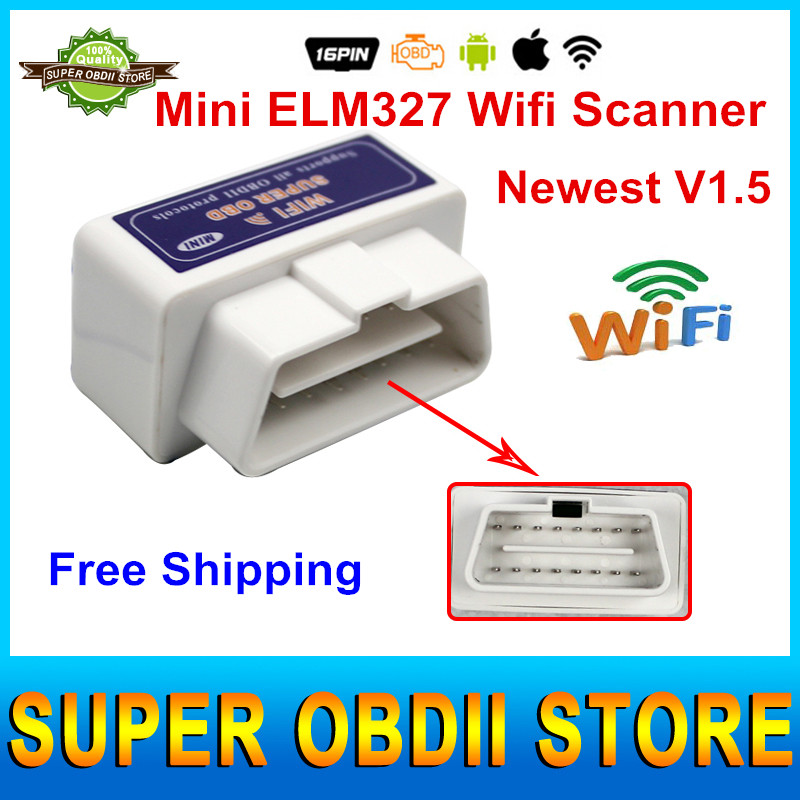   V1.5 wi-fi ELM327 OBD2   OBDII ELM 327 Wifi -elm327    IOS / Android / PC  