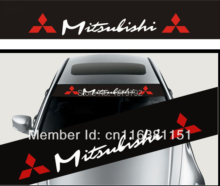 Car Styling Mitsubishi Sticker Front Windshield Decal Car Stickers For
