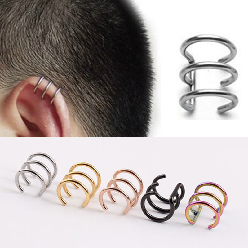 fake hoop cartilage earrings