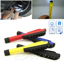 Free Shipping 1PC Inspection Light 6 LED Mini Pen Size Pocket Lamp Clip Work Torch Flashlight