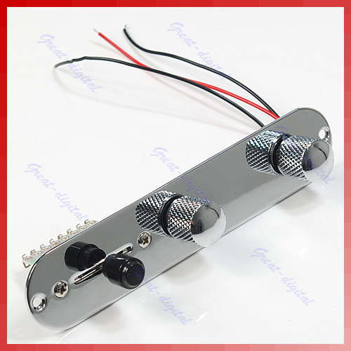 M89 Free Shipping Chrome Tele Prewired Control Plate 3 Way Switch For Fender Tele Guitar