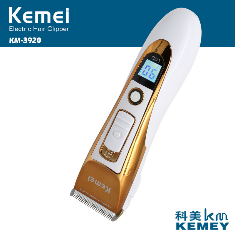 T080 LCD display hair cutting beard trimmer kemei rechargeable  hair clipper electric shaving machine maquina de cortar o cabelo