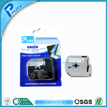 compatible 9mm label tape M-K221 Black on white M label tape