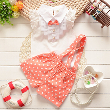 New 2015 summer girls clothing sets 3colors chiffon plaid sleeveless t shirt pant suits set baby