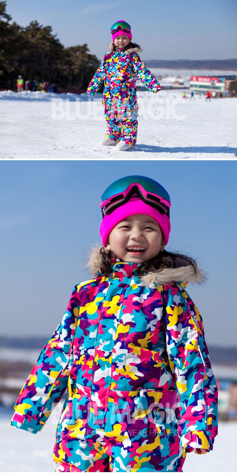 Bluemagic Snow Ski Suits Toddler One Piece for Kids Waterproof Warm