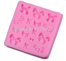 Free shipping beautiful bowknot silicone cake mold silicon mould Fondant Decorating Tools kitchen accessories