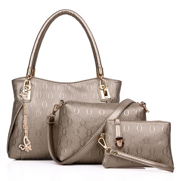 2015 New 3 PCS/Set Women Leather Handbags Fashion Women Handbag Shoulder Bags Casual Women Messenger Bags Tote Bolsas