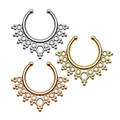 1 pcs new arrival round nose piercing Hoop nose rings fake piercing septum clicker numbers hanger