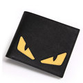 Trendy Fashion Little Monster Money Clip Men And Women Designer Simple Cartoon Split Cowhide Bi fold