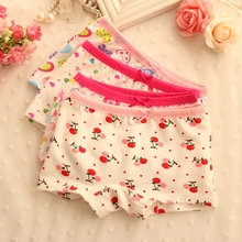 2015 New Fashion 4 Pcs Cotton Children Panties Girls Briefs Female Child Underwear Lovely Cartoon Panties