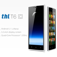 Original THL T6C 5 0 inch Android 5 1 Lollipop SmartPhone MTK6580 Quad Core 1 3GHz