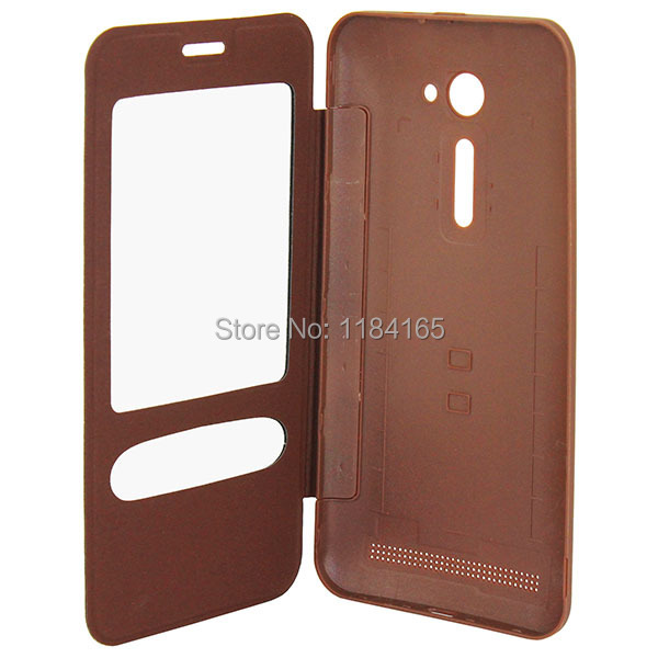 KOC-1928Z_1_Leather Case + Plastic Replacement Back Cover with Call Display ID for ASUS Zenfone 2 (5.0) ZE500CL